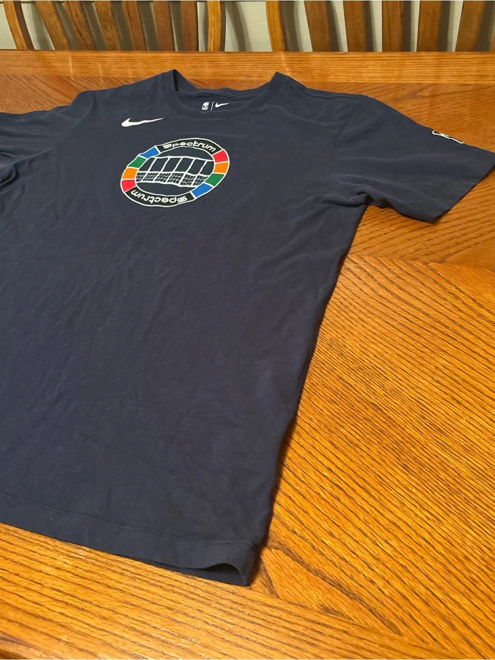 Nike Philadelphia 76ers NBA 75th Anniversary Spectrum Arena Dri-FIT Navy T-Shirt